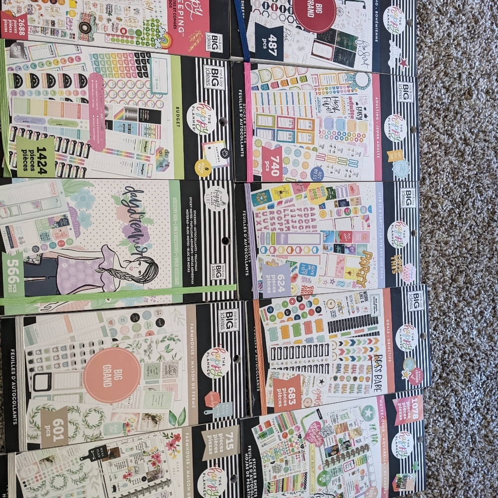 The happy planner sticker books
